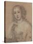 Portrait Drawing of a Lady-John Greenhill-Stretched Canvas