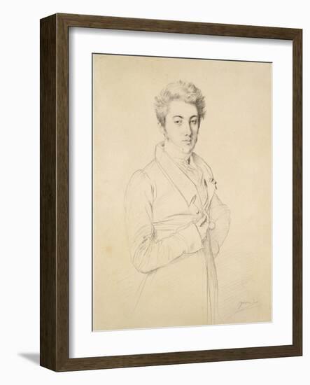 Portrait du Comte de Marcellus-Jean-Auguste-Dominique Ingres-Framed Giclee Print