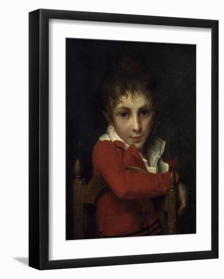 Portrait du Docteur Delzeuze enfant-Jacques-Louis David-Framed Giclee Print