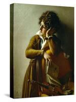 Portrait du jeune Romainville Trioson. Canvas, 73 x 59 R. F. 1991-13.-Anne-Louis Girodet de Roussy-Trioson-Stretched Canvas