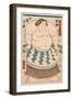 Portrait Du Lutteur De Sumo Shiranui Mitsuemon (1825-1879) Avec Un Tablier Rituel. Estampe De Utaga-Utagawa Kunisada II-Framed Giclee Print