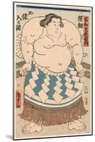 Portrait Du Lutteur De Sumo Shiranui Mitsuemon (1825-1879) Avec Un Tablier Rituel. Estampe De Utaga-Utagawa Kunisada II-Mounted Giclee Print