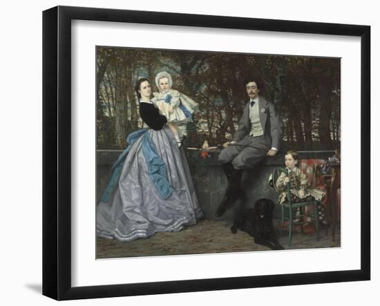 Portrait du marquis et de la marquise de Miramon et de leurs enfants-James Tissot-Framed Giclee Print