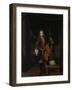 Portrait du musicien Johan Schenk (jouant une partition de Marin Marais)-Constantin Netscher-Framed Giclee Print