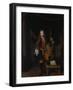 Portrait du musicien Johan Schenk (jouant une partition de Marin Marais)-Constantin Netscher-Framed Giclee Print