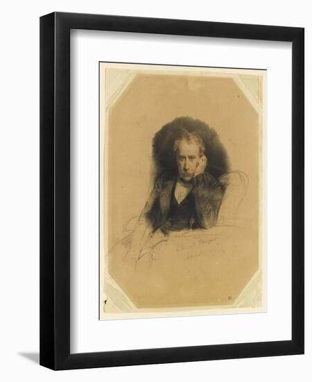 Portrait du peintre Antoine Alphonse Montfort-Paul Delaroche-Framed Giclee Print