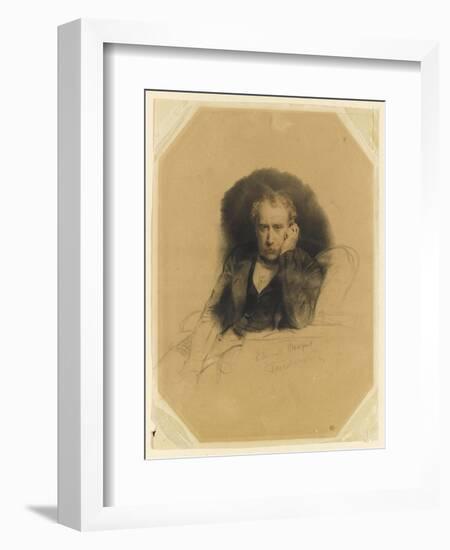 Portrait du peintre Antoine Alphonse Montfort-Paul Delaroche-Framed Giclee Print