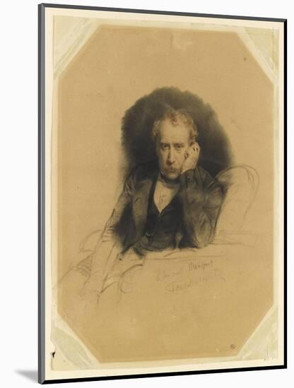 Portrait du peintre Antoine Alphonse Montfort-Paul Delaroche-Mounted Giclee Print