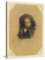 Portrait du peintre Antoine Alphonse Montfort-Paul Delaroche-Stretched Canvas