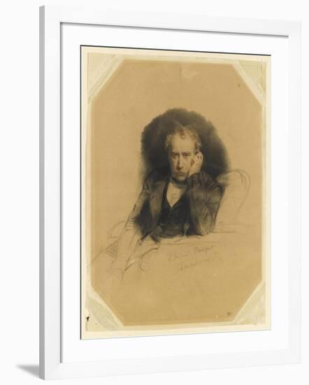 Portrait du peintre Antoine Alphonse Montfort-Paul Delaroche-Framed Giclee Print