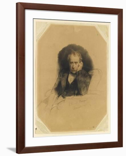 Portrait du peintre Antoine Alphonse Montfort-Paul Delaroche-Framed Giclee Print