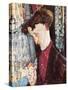 Portrait du peintre Frank Havilland -1914-Amedeo Modigliani-Stretched Canvas