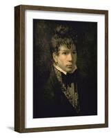 Portrait du peintre Jean Dominique Ingres, jeune-Jacques-Louis David-Framed Giclee Print