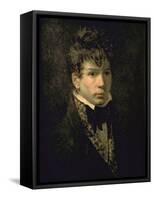 Portrait du peintre Jean Dominique Ingres, jeune-Jacques-Louis David-Framed Stretched Canvas