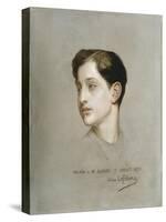 Portrait du Prince Impérial exécuté à Saint-Cloud le 27 juillet 1870.-Jules Joseph Lefebvre-Stretched Canvas