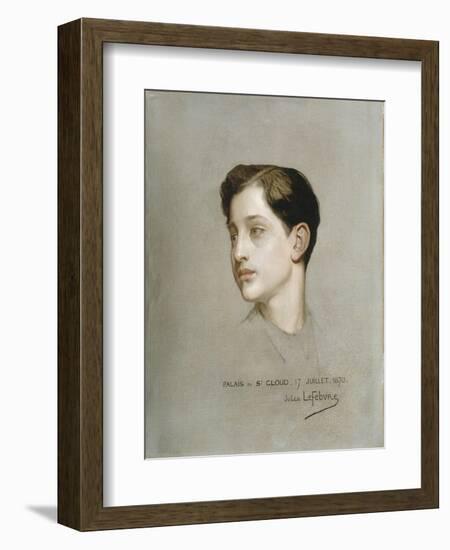 Portrait du Prince Impérial exécuté à Saint-Cloud le 27 juillet 1870.-Jules Joseph Lefebvre-Framed Giclee Print