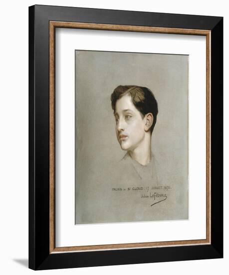 Portrait du Prince Impérial exécuté à Saint-Cloud le 27 juillet 1870.-Jules Joseph Lefebvre-Framed Giclee Print