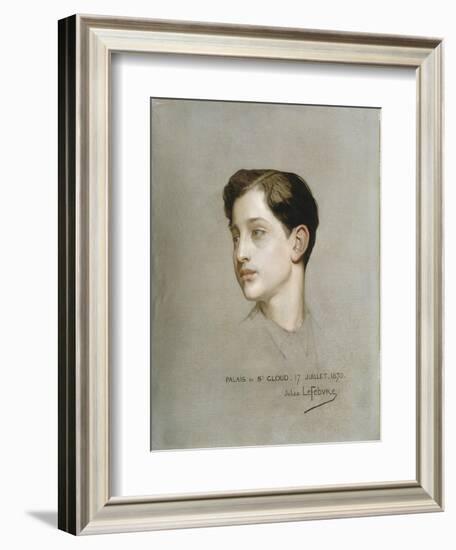 Portrait du Prince Impérial exécuté à Saint-Cloud le 27 juillet 1870.-Jules Joseph Lefebvre-Framed Giclee Print