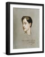 Portrait du Prince Impérial exécuté à Saint-Cloud le 27 juillet 1870.-Jules Joseph Lefebvre-Framed Giclee Print