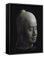 Portrait du roi Jayavarman VII-null-Framed Stretched Canvas