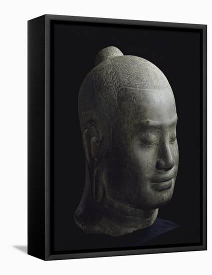 Portrait du roi Jayavarman VII-null-Framed Stretched Canvas