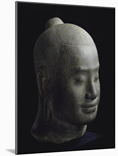 Portrait du roi Jayavarman VII-null-Mounted Giclee Print