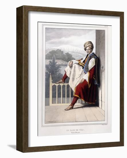 Portrait, Du Vues Et De Costumes Grecs Et Ottomans from Voyage a Athenes Et a Constantinople, 1825-Louis Dupré-Framed Giclee Print