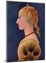 Portrait einer Dame in Gelb-Alesso Baldovinetti-Mounted Art Print