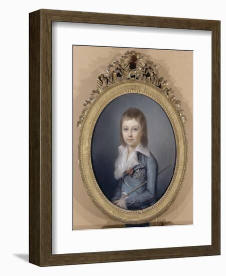 Portrait en buste de Louis XVII (1785-1795), représenté Dauphin-Alexandre Kucharski-Framed Giclee Print