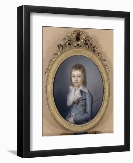 Portrait en buste de Louis XVII (1785-1795), représenté Dauphin-Alexandre Kucharski-Framed Giclee Print