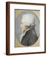 Portrait en buste de profil de Maximilien de Robespierre représenté en costume de député du-Joseph Boze-Framed Giclee Print