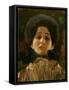 Portrait En Face of a Woman-Gustav Klimt-Framed Stretched Canvas