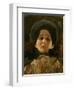 Portrait En Face of a Woman-Gustav Klimt-Framed Giclee Print