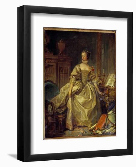 Portrait En Pied De Jeanne Antoinette Poisson, Marquise De Pompadour (Dit Madame De Pompadour, 1722-Francois Boucher-Framed Giclee Print