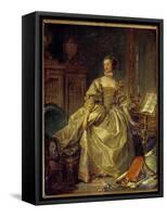 Portrait En Pied De Jeanne Antoinette Poisson, Marquise De Pompadour (Dit Madame De Pompadour, 1722-Francois Boucher-Framed Stretched Canvas