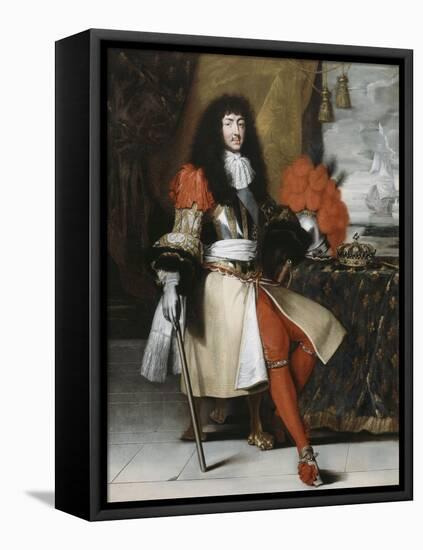Portrait en pied de Louis XIV (1638-1715), roi de France et de Navarre-Claude Lefebvre-Framed Stretched Canvas