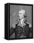 Portrait Engraving of George Washington after Painting-John Trumbull-Framed Stretched Canvas