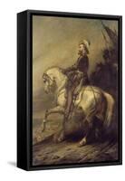 Portrait équestre d'Henri IV à la tête de ses troupes-Ary Scheffer-Framed Stretched Canvas