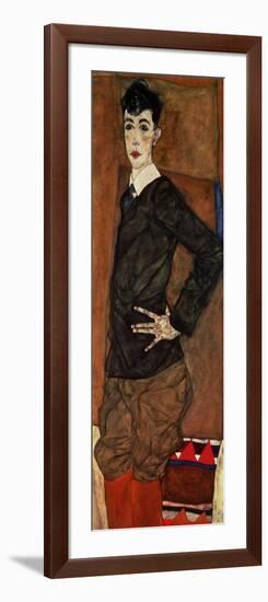 Portrait Erich Lederer, 1912-Egon Schiele-Framed Giclee Print