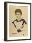 Portrait Fraulein Toni Rieger-Egon Schiele-Framed Giclee Print