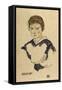 Portrait Fraulein Toni Rieger-Egon Schiele-Framed Stretched Canvas