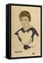 Portrait Fraulein Toni Rieger-Egon Schiele-Framed Stretched Canvas