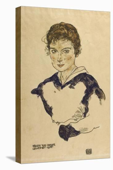 Portrait Fraulein Toni Rieger-Egon Schiele-Stretched Canvas