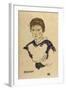 Portrait Fraulein Toni Rieger-Egon Schiele-Framed Giclee Print