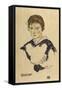 Portrait Fraulein Toni Rieger-Egon Schiele-Framed Stretched Canvas