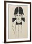 Portrait from a book of fifty drawings, 1899 drawing-Aubrey Beardsley-Framed Giclee Print