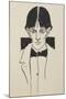Portrait from a book of fifty drawings, 1899 drawing-Aubrey Beardsley-Mounted Giclee Print