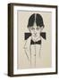 Portrait from a book of fifty drawings, 1899 drawing-Aubrey Beardsley-Framed Premium Giclee Print