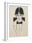 Portrait from a book of fifty drawings, 1899 drawing-Aubrey Beardsley-Framed Giclee Print