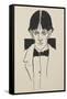 Portrait from a book of fifty drawings, 1899 drawing-Aubrey Beardsley-Framed Stretched Canvas